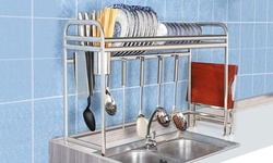 iMounTEK Stainless Steel Over Sink Dish Drying Rack Shelf 