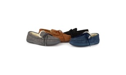 Boston Traveler Mens Faux Suede Mocassin Slippers