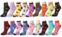 Frenchic Women's Low-Rise No-Show Ankle Socks (18 Pairs)