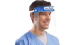 Safety Face Shield Full Protection Lightweight Headband w/ Clear Anti-Fog Lens