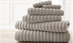 Luxury Spa Collection Wavy Towel Set (6-Piece)