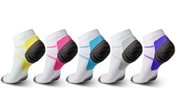 Unisex Plantar Fasciitis Ankle-Length Compression Socks (3-6 Pairs)