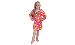 Komar Kids Girls' Pink Flamingo Print Cotton Terry Robe - Cover Up