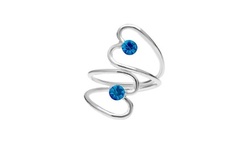 Sterling Silver Swarovski Crystal Heart Toe Rings