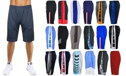 Galaxy by Harvic Men's Assorted Moisture Wicking Active Mesh Shorts (2-Pack)