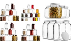 Glass Mason Jars for Canning Storing and Fermenting (1 - 2 - 6 - 12 - 24 Pack)