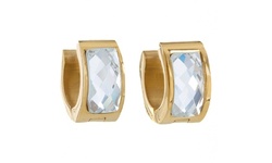 Gold plated or Stainless Steel Crystal Cuff Earrings