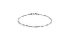 Italian Made Solid Sterling Silver Rope Bracelet