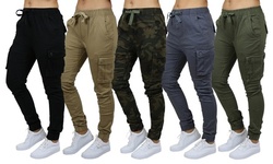 Women's Loose-Fit Cotton-Stretch Twill Cargo Joggers (S-2XL)