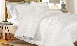 Kathy Ireland Down Alternative Solid/Stripe Reversible Comforter Set