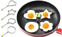 4-Pack Stainless Steel Fun Shaping Mould For Omlet, Fried Eggs, Pancakes 