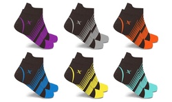 XTF Ultra V-Striped Ankle Compression Socks (6-Pack)