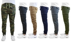 2-Pack Galaxy By Harvic Men's Slim-Fit Stretch Cargo Jogger (S-2XL)