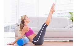 Full Round Foam Roller, Blue (6''x18" Full Round)