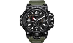 SMAEL Men 50M-Waterproof Outdoor Sports Watch Military Wristwatch