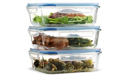Oven Safe Glass Food Storage Meal Prep Containers (6- or 12-Piece)