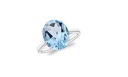 5.00 CTTW Genuine Blue Topaz Sterling Silver Ring