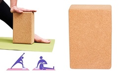 Cork Yoga Blocks Balance Accessories Stretch Exercise Brick Prop
