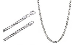 Italian Sterling Silver Mens Franco Chain 20-30 Inch