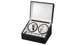 4 Watch Winder Box for Automatic Watches with 6 Storages