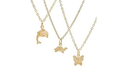  Creature Pendant Necklace In 14K Solid Gold Boxed
