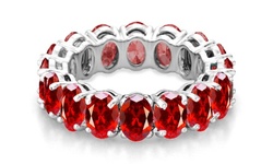 5.00 CTTW Ruby Oval Cut Eternity Band
