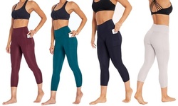 Bally Fitness High Waist Capri Legging with Pocekts 22'' 