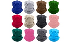 2-Pack Moisture Wicking Breathable Stretch Face Neck Gaiter Mask