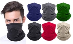 5-Pack Moisture Wicking Stretch Breathable Face Neck Gaiter Mask
