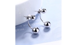 Sterling Silver Front to Back Ball Earrings