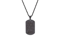Pink Box Stainless Steel Inspirational Tag Necklace - Part 2