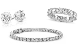 Eternity Ring, Tennis Bracelet & Earrings Made with Swarovski Elements by Elements of Love (Multiple Options)