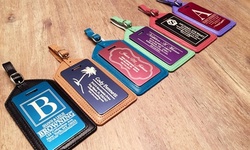 Personalized Aluminum and Leather Luggage Tags (Up to 70% Off)