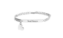 Solid Stainless Steel Inspirational ID bracelet by Pink Box