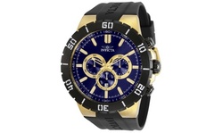 Invicta Men's 30728 Pro Diver Quartz 3 Hand Blue Dial Watch