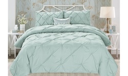 Luxury Home Modern Pinch Pleated Comforter Set (2- or 3-Piece)