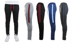 2-Pack Galaxy By Harvic Men's Active Moisture-Wicking Stripe Joggers (S-2XL)