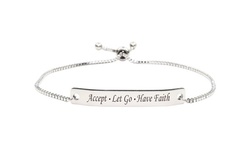 Fully Adjustable Inspirational Slider Bracelet by Pink Box