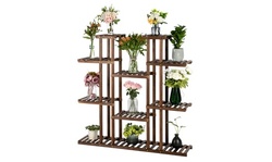 Pine Wood Plant Stand Indoor Outdoor Multiple Flower Pot Holder Display Shelving