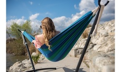 Conorado Lifestyles Deluxe 9FT Patio Outdoor Double Fabric Hammock Set 