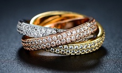 18K Tri-Gold Plated Rolling Ring By Barzel