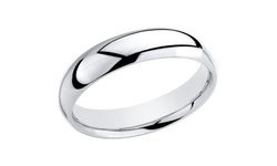 Anti-Tarnished High Polished Plain 5MM Wedding Unisex Band by Sevil 925