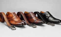 Vincent Cavallo Men's Dress Shoe and Matching Belt Combo