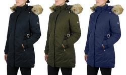 Spire By Galaxy Women's Classic Heavyweight Parka with Detachable Hood (S-3XL)