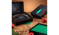 Mio Marino Men's Genuine Leather Dress Belt with LINXX Ratchet Buckle & Gift Box