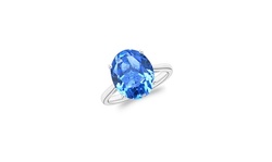 5.00 CTTW Genuine Tanzanite Sterling Silver Gemstone Ring