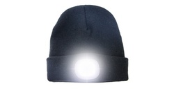 USB Rechargeable LED Headlamp Beanie Hat Winter Warm