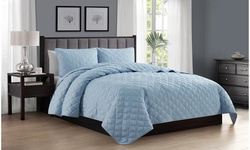 Luxury Home Ultra-Soft Diamond Stitch Quilt Set (2- or 3-Piece)