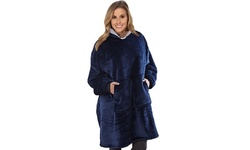 Comfy Oversized Blanket Sweatshirt Hooded Sherpa - Reversible - Premium Edition