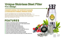 Hydrogen Alkaline Generator Water With Filter Bottle by Organic Greek